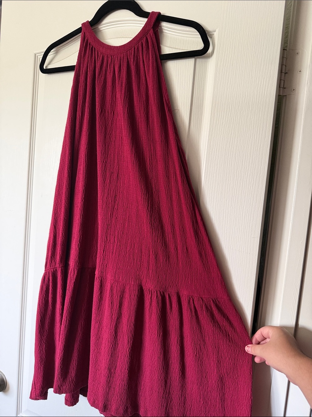 LOFT | Magenta Halter Midi Dress